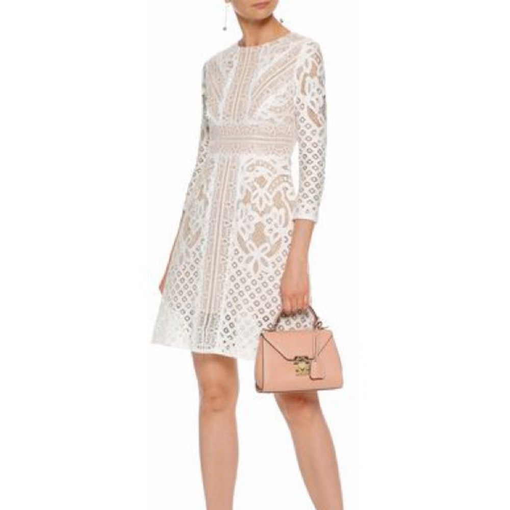 Raul white lace dress